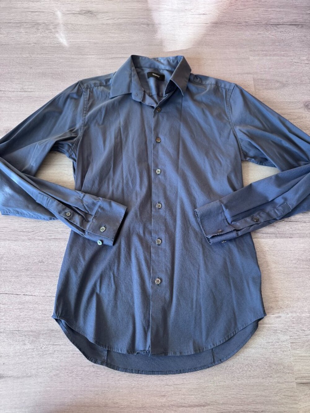 Theory Sylvain Precise 2 Stretch Shirt Slate Blue XS